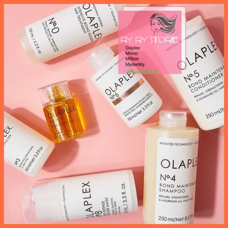 Bộ sản phẩm Olaplex chuyên phục hồi tóc yếu, hư tổn, đứt gãy ngang, khô xơ, chẻ ngọn tóc