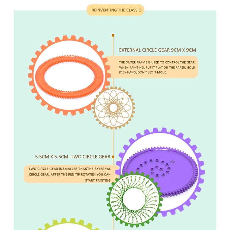Bộ Dụng Cụ Vẽ Tranh Sáng Tạo Hình Xoắn Ốc Mideer Cho Bé Từ 3 Tuổi - The Art and Science of Spirals MD1005
