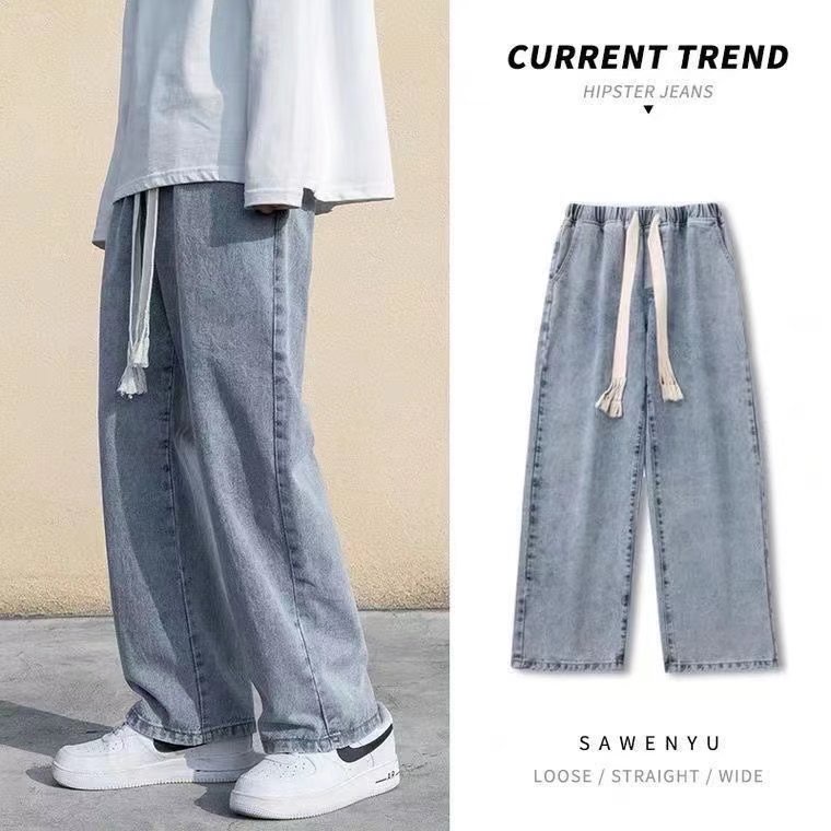 Quần Jean Dài Dáng Rộng Cỡ Lớn Thoải Mái Thời Trang Cho Nam Size S-3XL