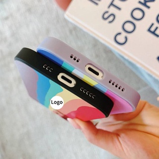 Ốp điện thoại silicon màu cầu vồng chống rơi cho IPHONE 11 12 13 PRO MAX MINI 6 7 8 PLUS X XS MAX XR