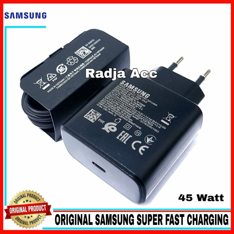Cục sạc nhanh chính hãng 100% 45W dành cho Samsung Galaxy Note 10 Note 10+