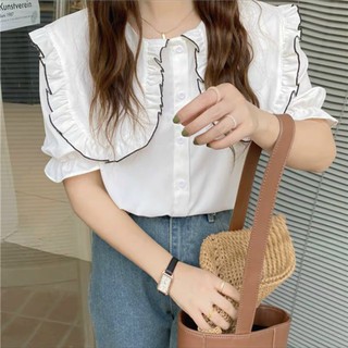 Áo sơ mi nữ cổ viền xinh sắn