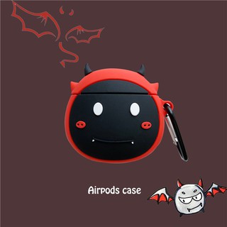 Case Airpods - Ốp Airpods 1, 2 , 3 Pro Quỷ Mặt Đen - PK514
