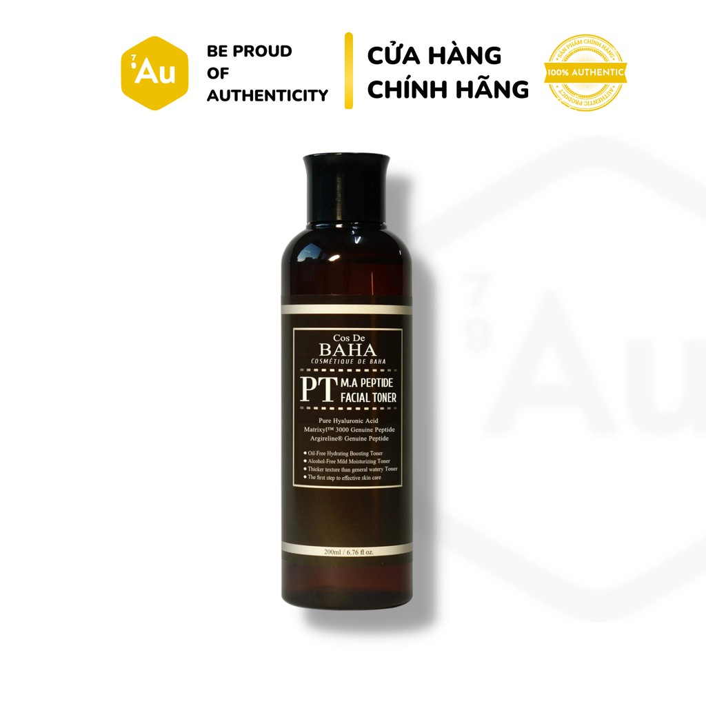 Cos De BAHA | Toner Chứa Peptides - Hỗ Trợ Chống Lão Hóa, Giảm Nếp Nhăn và Phục hồi Da 200ML (PT)