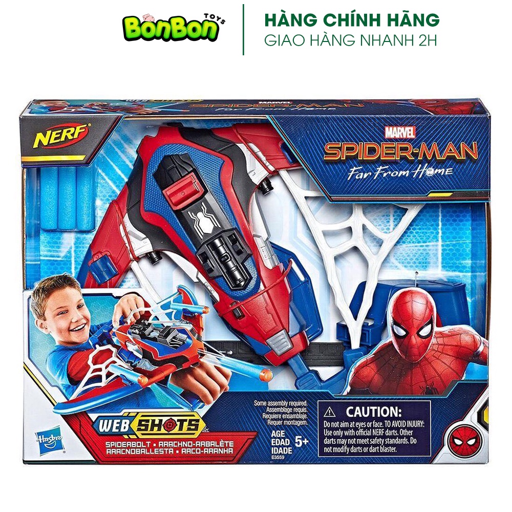 Đồ chơi người nhện Spiderman vận động ngoài trời dạng nerf, phóng tiêu xốp - hàng chính hãng