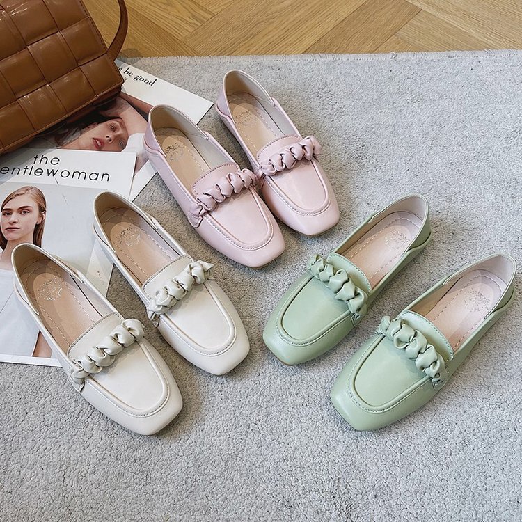 Giày Lười Mũi Vuông Phong Cách Ulzzang Cho Nữ | BigBuy360 - bigbuy360.vn