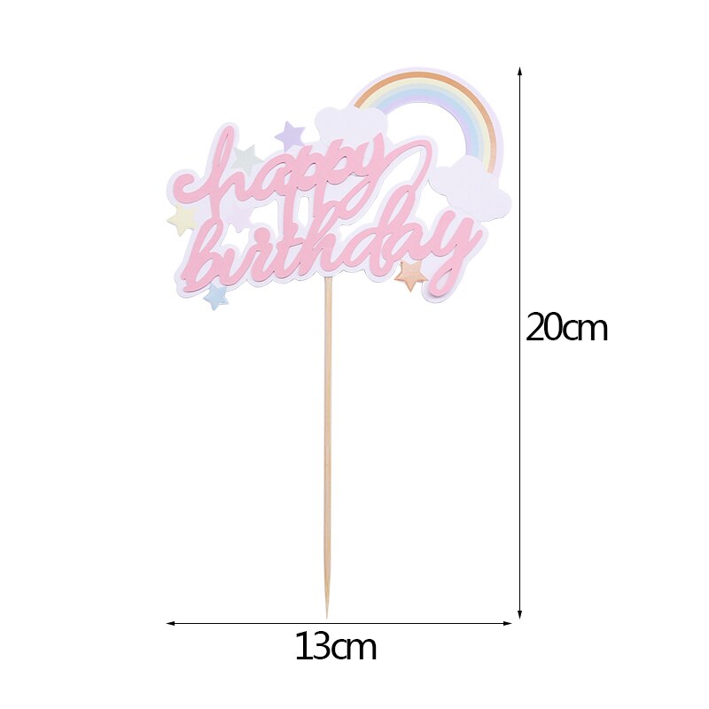 1 Que Cắm Trang Trí Bánh Kem Hình Chữ Happy Birthday