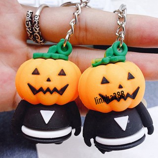 Móc Khóa Hình Quả Bí Ngô Phát Sáng đèn Led,có nhạc Trong Đêm Halloween-Móc Khóa Bí Ngô Đèn Led phát sáng có âm thanh