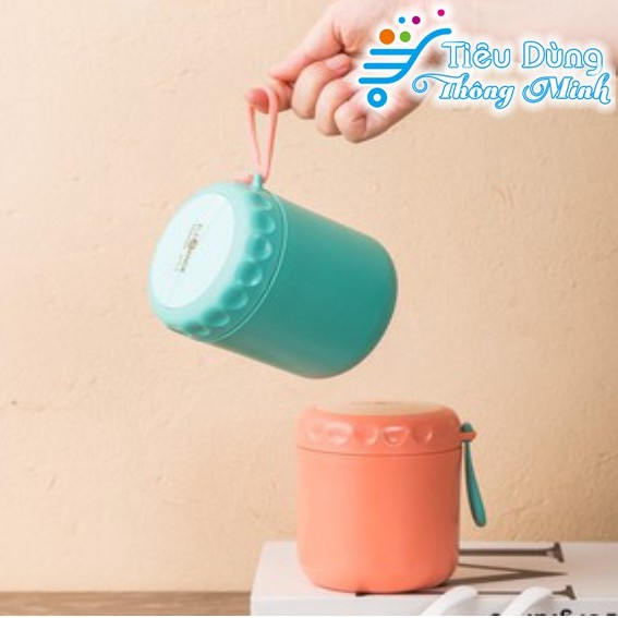 [CỰC HÓT] Bình Ủ Cháo Siêu Tiện Dụng Có Quai Xách ELEFANCE 430ml - Tiêu Dùng Thông Minh Shop