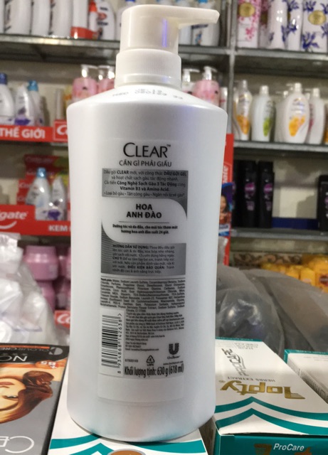 Dầu Gội Clear Hoa Anh Đào 630g (618ml)