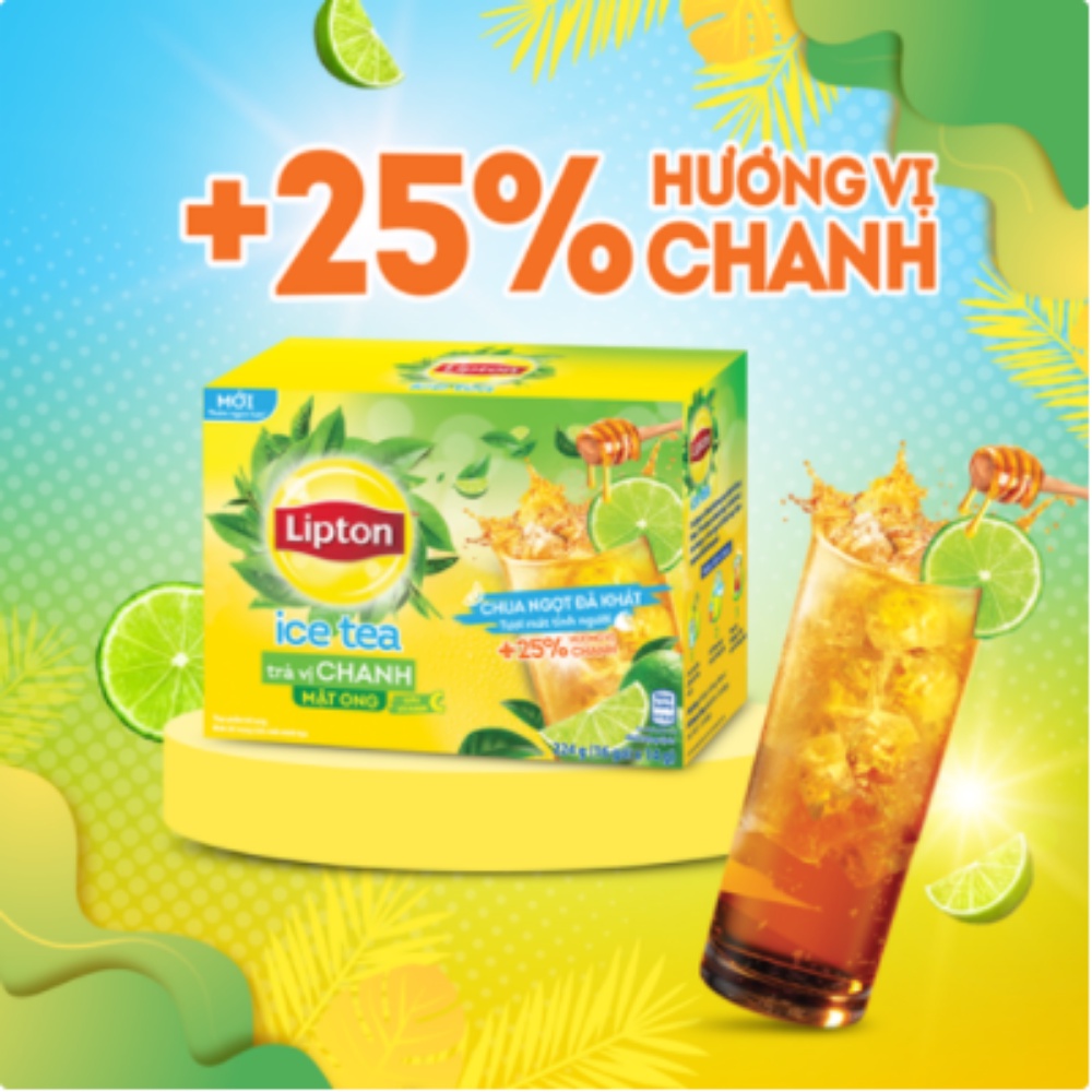 [QUÀ TẶNG KHÔNG BÁN] Trà Lipton Ice Tea vị chanh mật ong 14g x 16 gói phiên bản Tết | BigBuy360 - bigbuy360.vn
