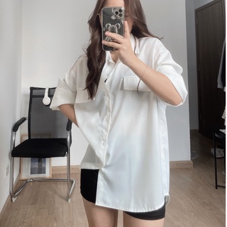 Sơ Mi Nữ Form Rộng, Sơ Mi Lụa Tăm - Titto Closet