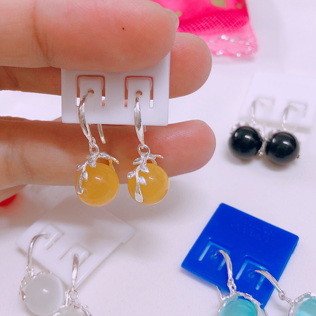 Bông tai nữ bạc ta giá rẻ dạng móc câu xinh xắn - Bông tai bạc Bibi cam kết chất lượng, kèm bảo hành