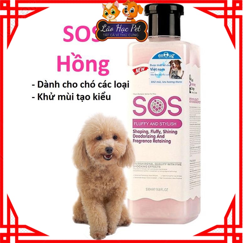 Sữa tắm cho chó mèo - SOS Màu hồng dành cho các loại chó