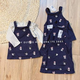 Yếm bò minnie kèm áo H.m xuất cho bé