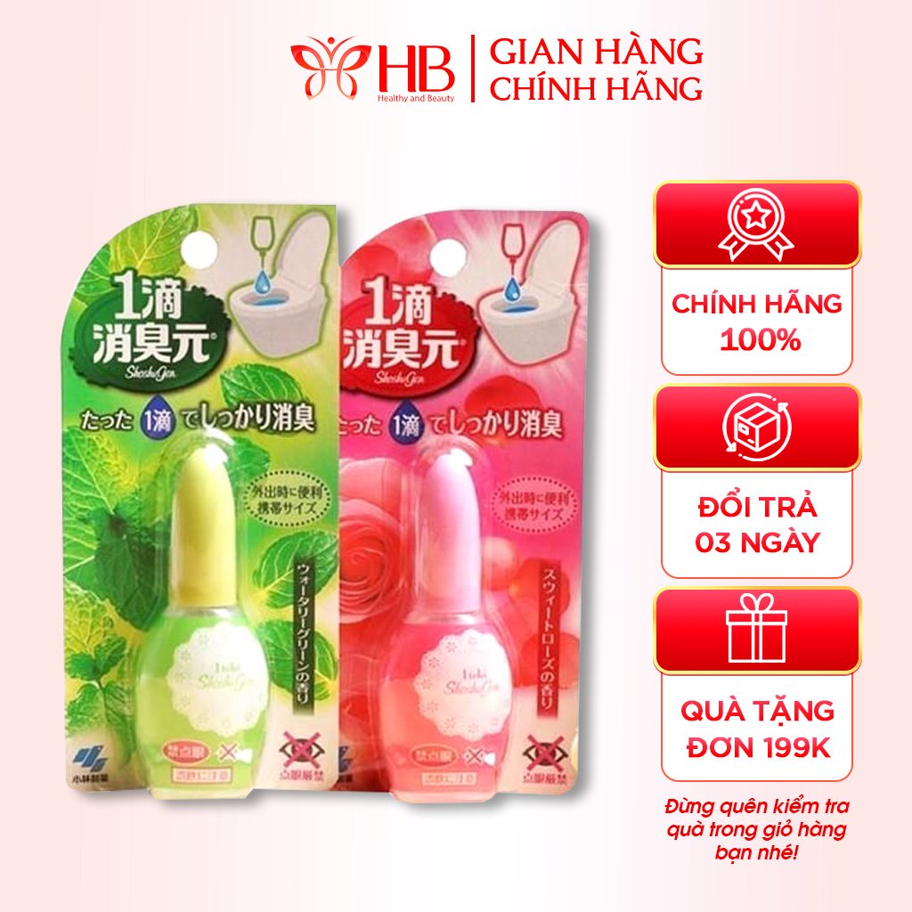 Nhỏ thơm bồn cầu Kobayashi Shoshugen 20ml, dung dịch khử mùi nhà tắm