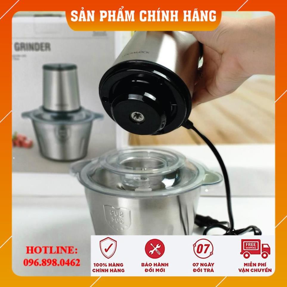 [CHÍNH HÃNG-FREESHIP] Máy Xay Thịt, Máy Xay Cầm Tay 300W 4 Lưỡi Đa Năng, Máy Xay Sinh Tố Cầm Tay Cối Inox 304