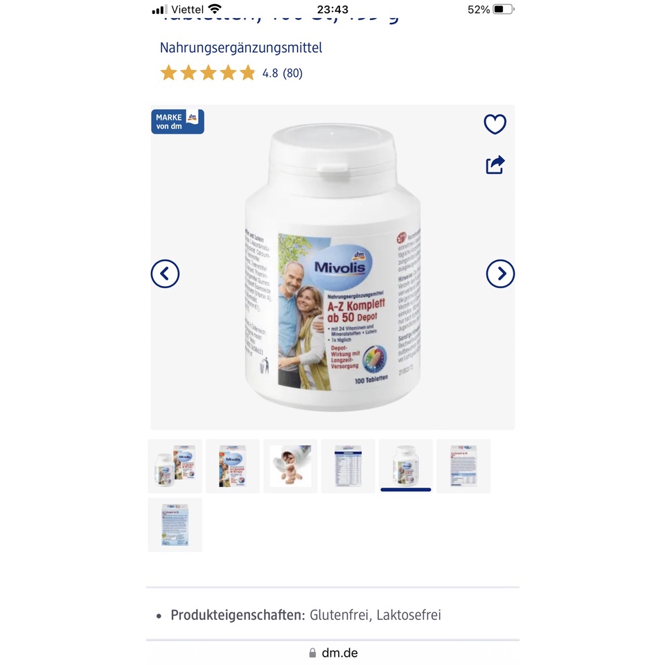 Viên uống A-Z ab 50 Mivolis