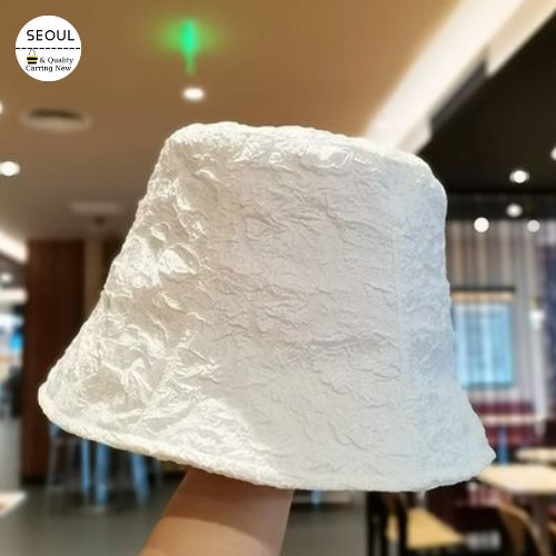 Mũ tai bèo 100% cotton chống nắng, nón bucket siêu nhẹ tạo hình nhăn độc đáo phong cách Nhật Bản Hot Trend