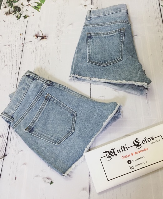 Quần Short Jean Trơn (100% ảnh thật)