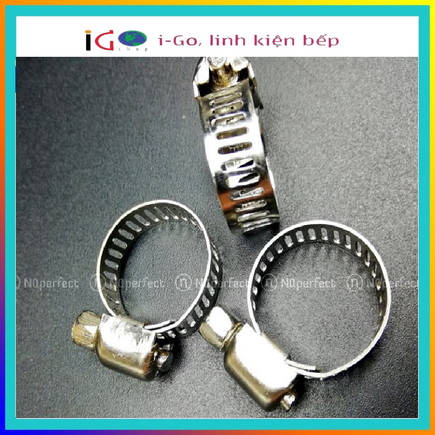 Combo 4 Cổ Dê Kẹp/Siết Ống Gas, Dây Dẫn Bếp Gas.._I-Go Shop Linh Kiện Bếp