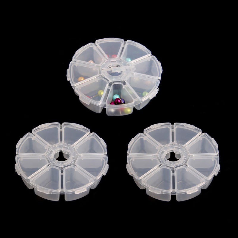 Hộp Nhựa Đựng Trang Sức 8 Ngăn Tiện Dụng Ốp