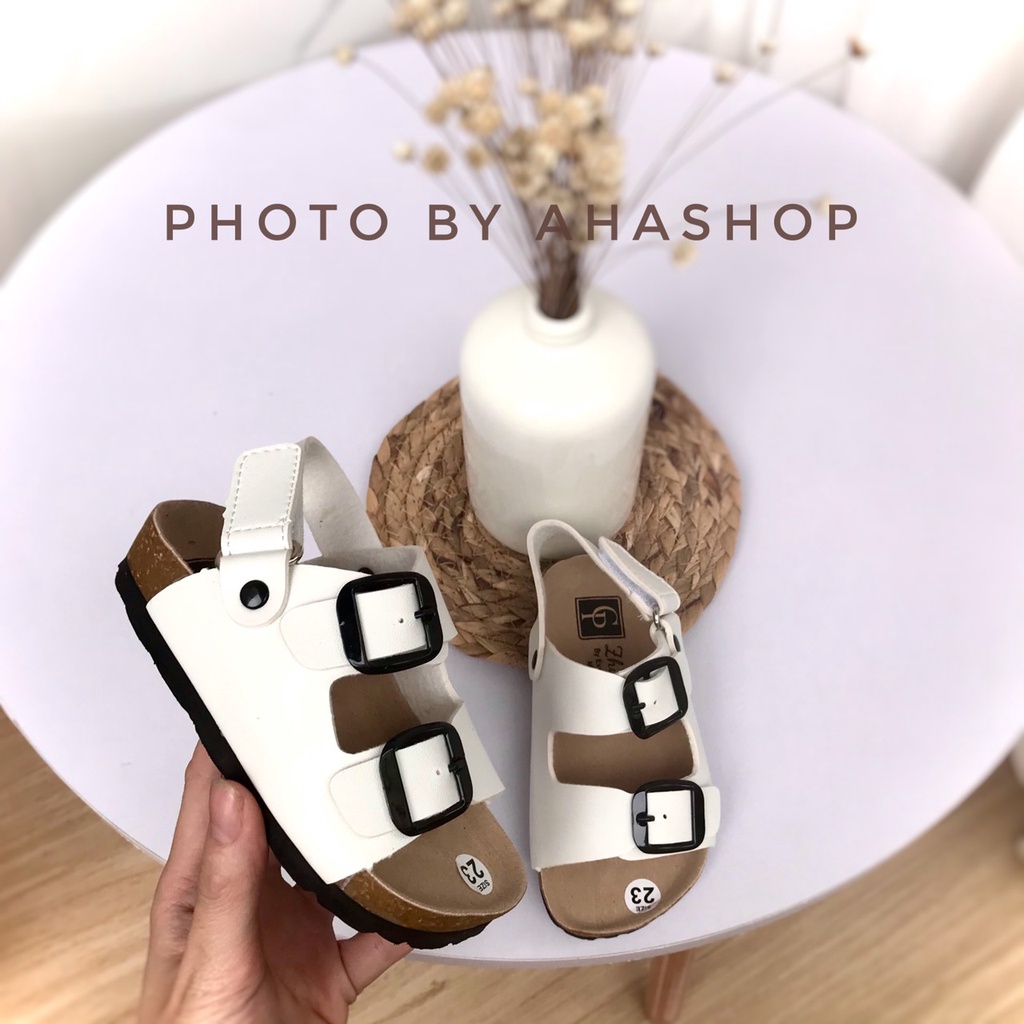 Lùi Size Form to Dép Sandal Dép Quai Hậu Quai Ngang Khóa Vuông Đế Trấu Siêu Nhẹ Siêu Êm Chân Cho Bé Trai Bé Gái K099