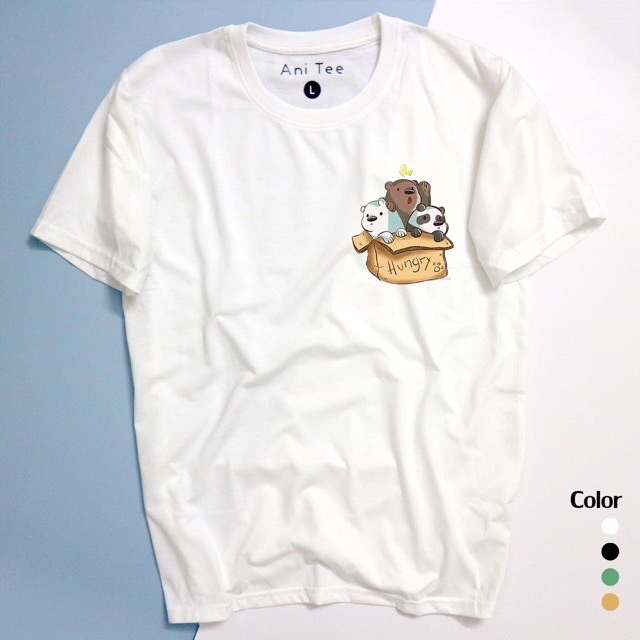 [UNISEX] Áo Thun 100% Cotton WeBareBears Hungry