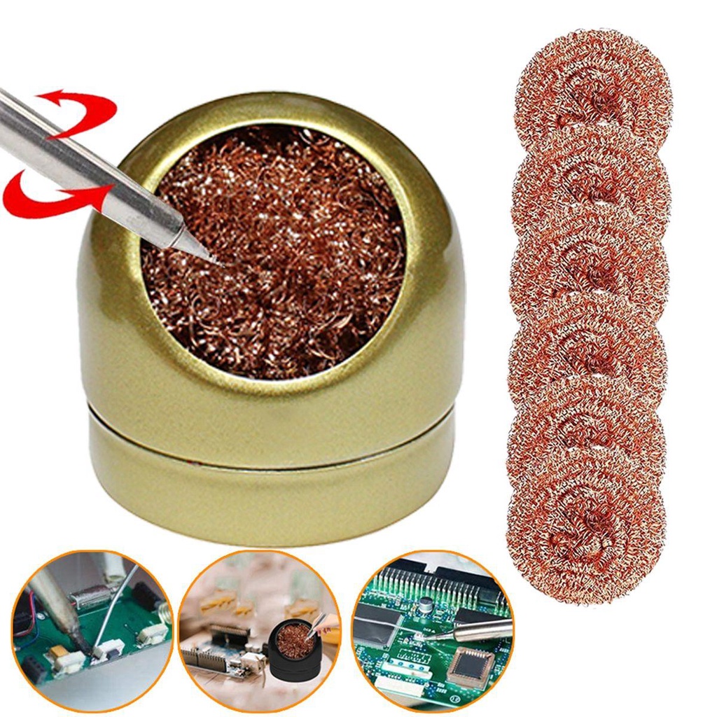 Dụng Cụ Vệ Sinh Đầu Mũi Hàn Sắt TAYLOR1 Bằng Thiếc Kèm Giá Đỡ Tháo Gỡ Dross