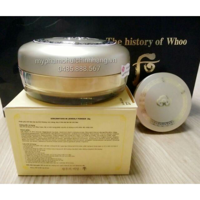 Phấn phủ trang điểm dạng bột mịn màng kiểm soát dầu Whoo  Jewelry Powder - mỹ phẩm Ohui công ty chính hãng cao cấp