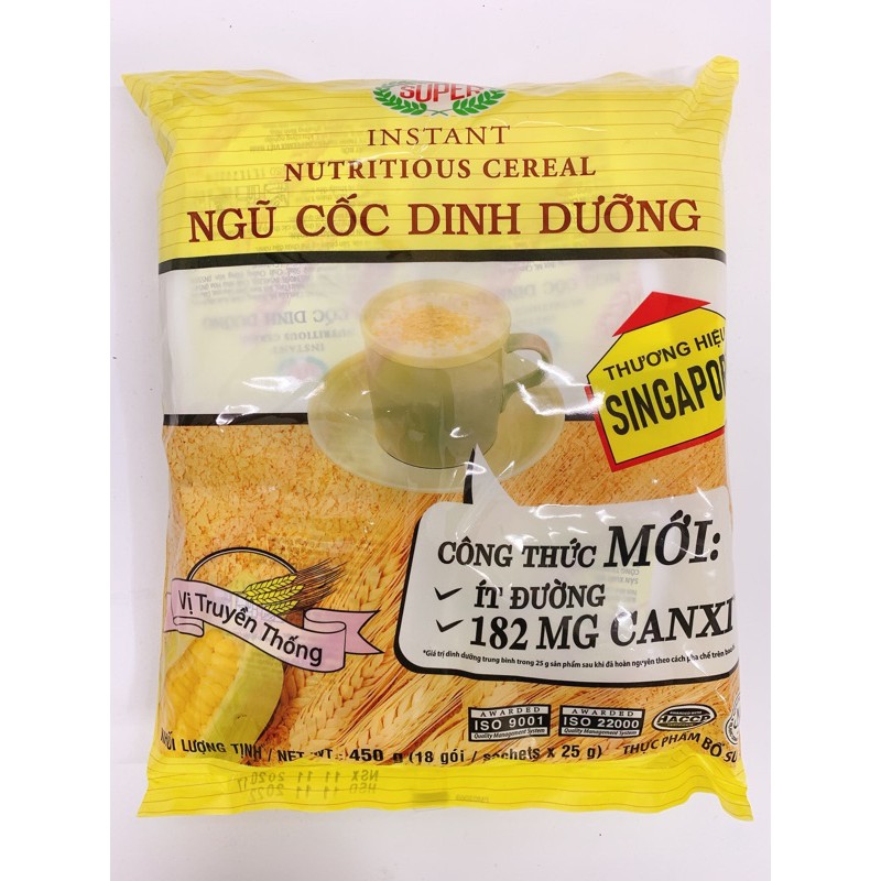 NGŨ CỐC DINH DƯỠNG SUPER 450G (18 GÓI)