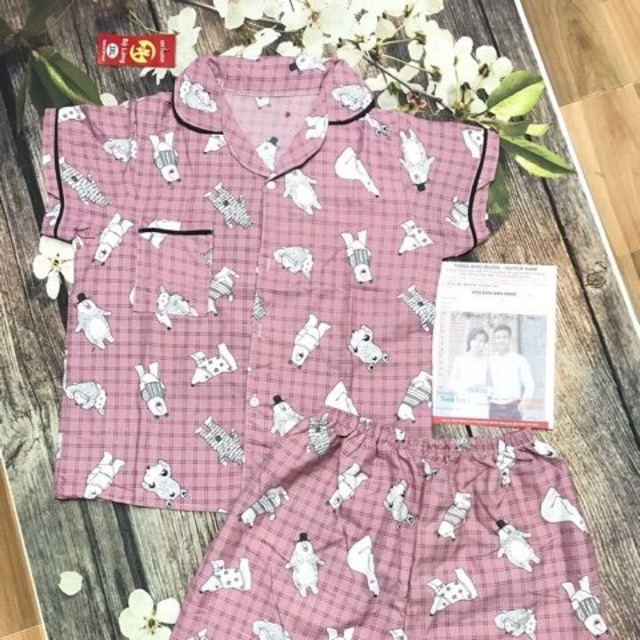 [rẻ vô địch] Bộ Nữ BiJama Thái In Hình CuTe__ẢNH THẬT