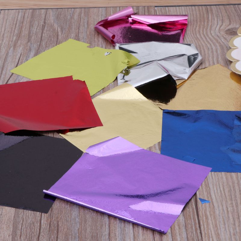 ✿ Set 100 Tấm Silicone Lá Vàng Làm Móng Nghệ Thuật DIY