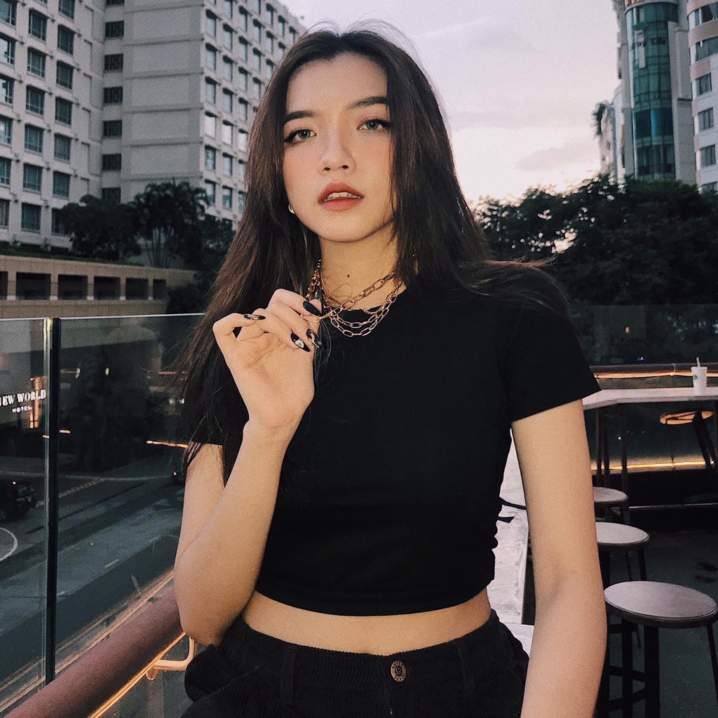 Áo thun croptop ngắn tay &quot;ÁO CROPTOP NGẮN&quot;