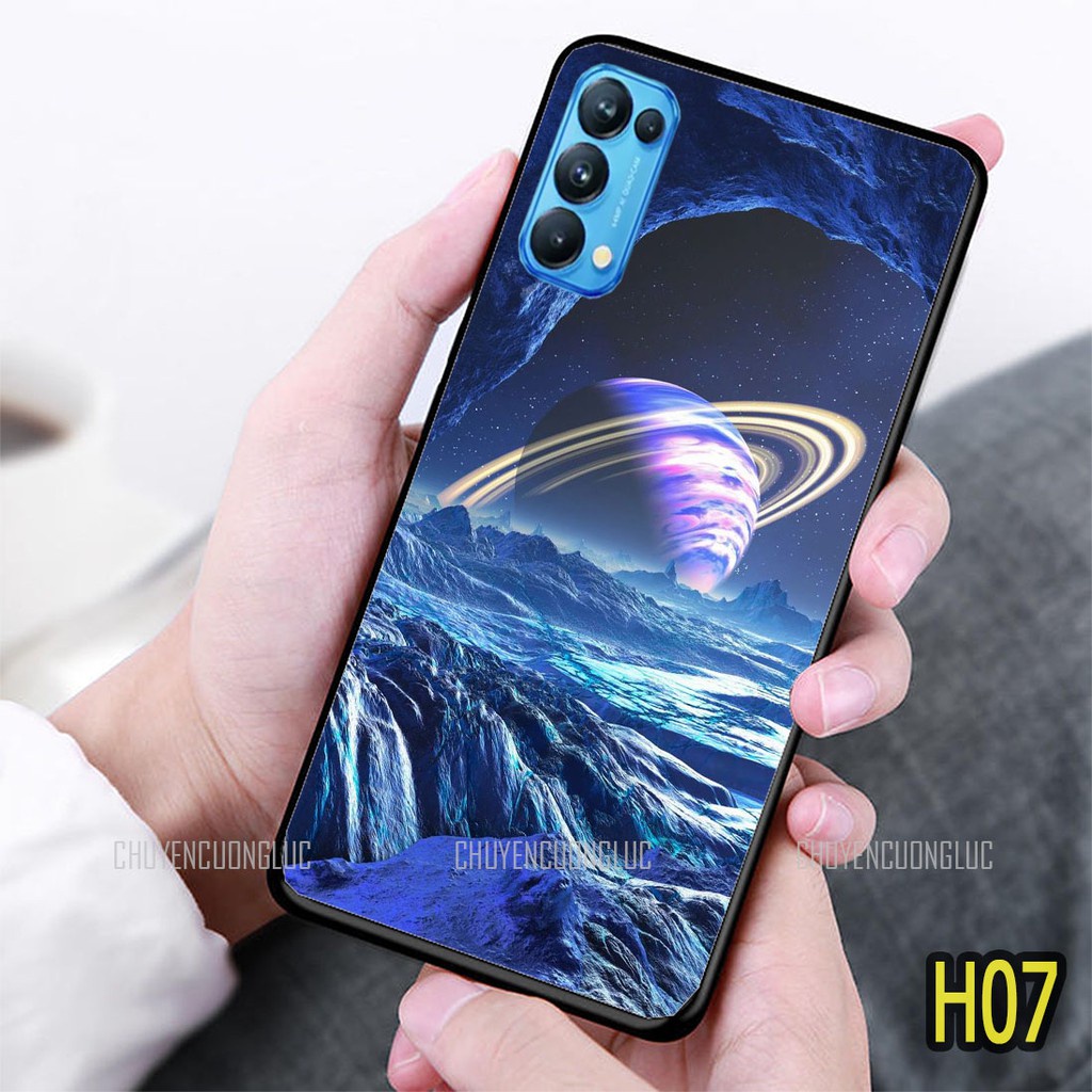 [HOT] Ốp lưng kính oppo reno 4, reno 4 pro 4G/5G,reno 5,reno 6z 5g mặt lưng ép kính chống bể hình galaxy