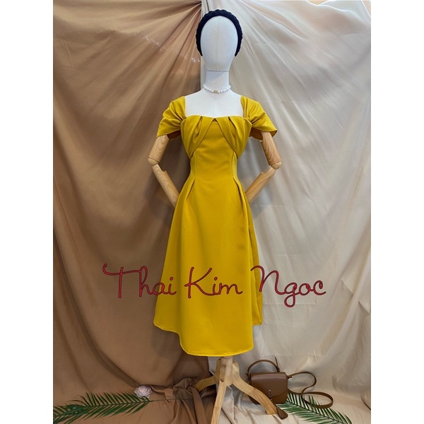 Đầm dự tiệc cúp ngực xếp li