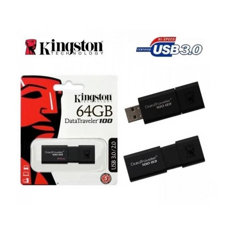 USB Kingston 64GB DT100G3 USB 3.0 một thiết bị lưu trữ giữ liệu nhỏ gọn và tiện lợi thoải mái trong việc lưu trữ | BigBuy360 - bigbuy360.vn