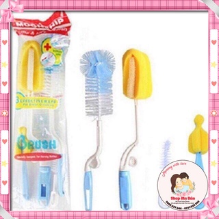 Set 4 dụng cụ cọ rửa bình sữa và núm ti