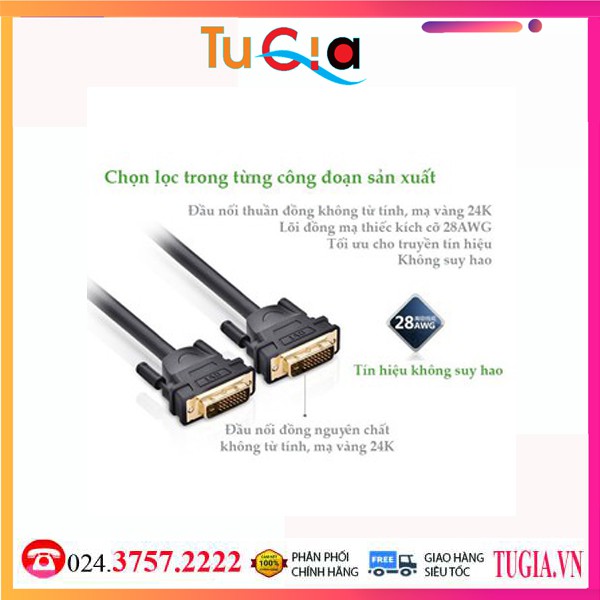 Cáp DVI 24+1 Ugreen (11606) Dài 1.5M - hàng chính hãng