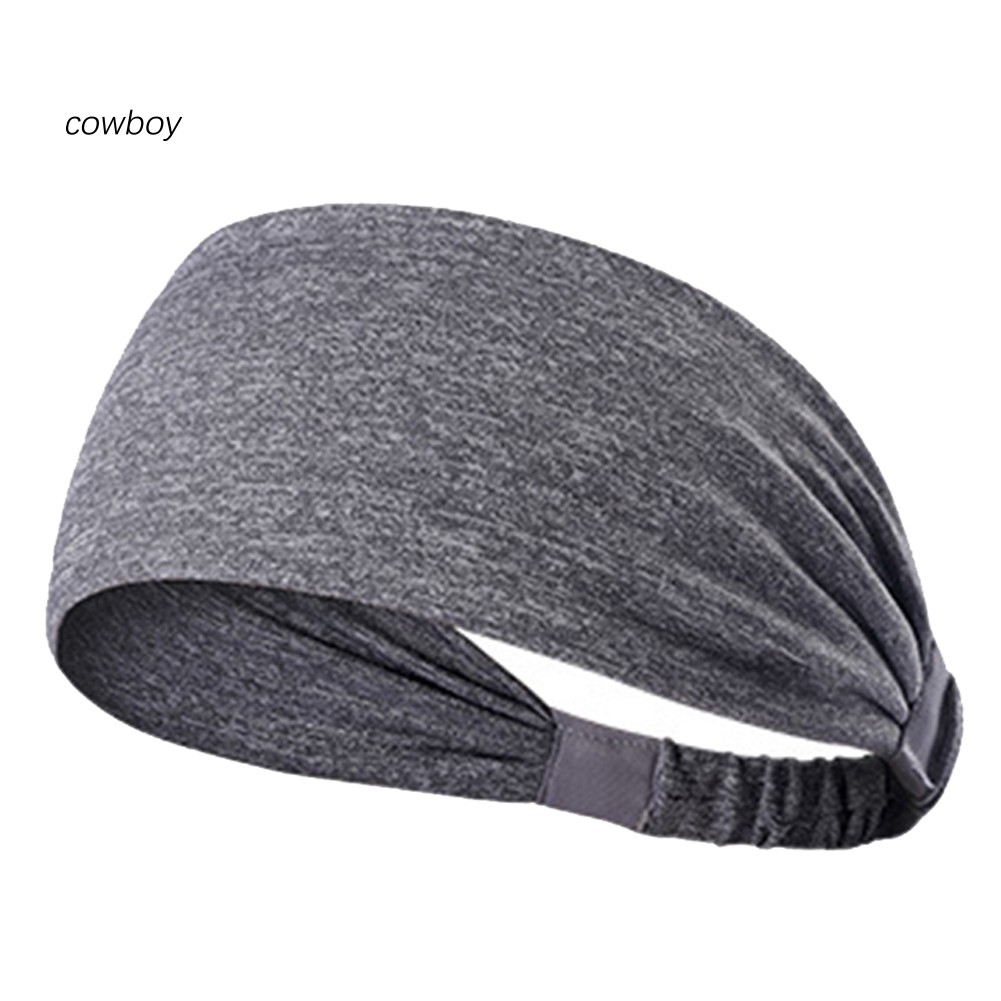 COW_Unisex Elastic Stretch Sweat Absorbent Yoga Running Hair Band Sports Headband