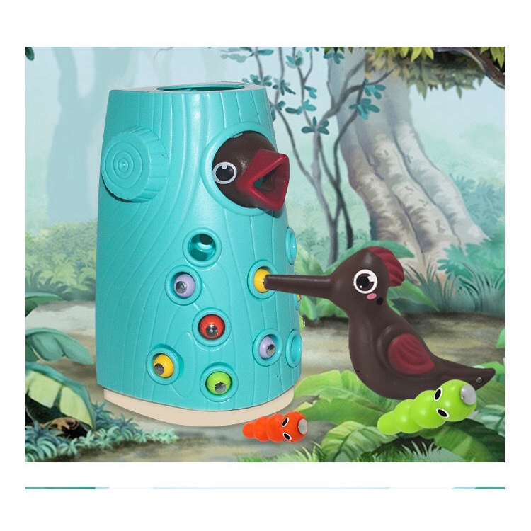 [Hàng sẵn] Đồ chơi chim gõ kiến bắt Sâu Sinh động Vui nhộn cho 2 người chơi