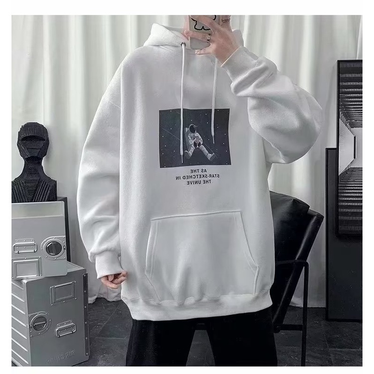 Áo hoodie In Hình Phi Hành Gia Thời Trang Chất Lượng Cao Phong Cách Hồng Kông Size M-5XL