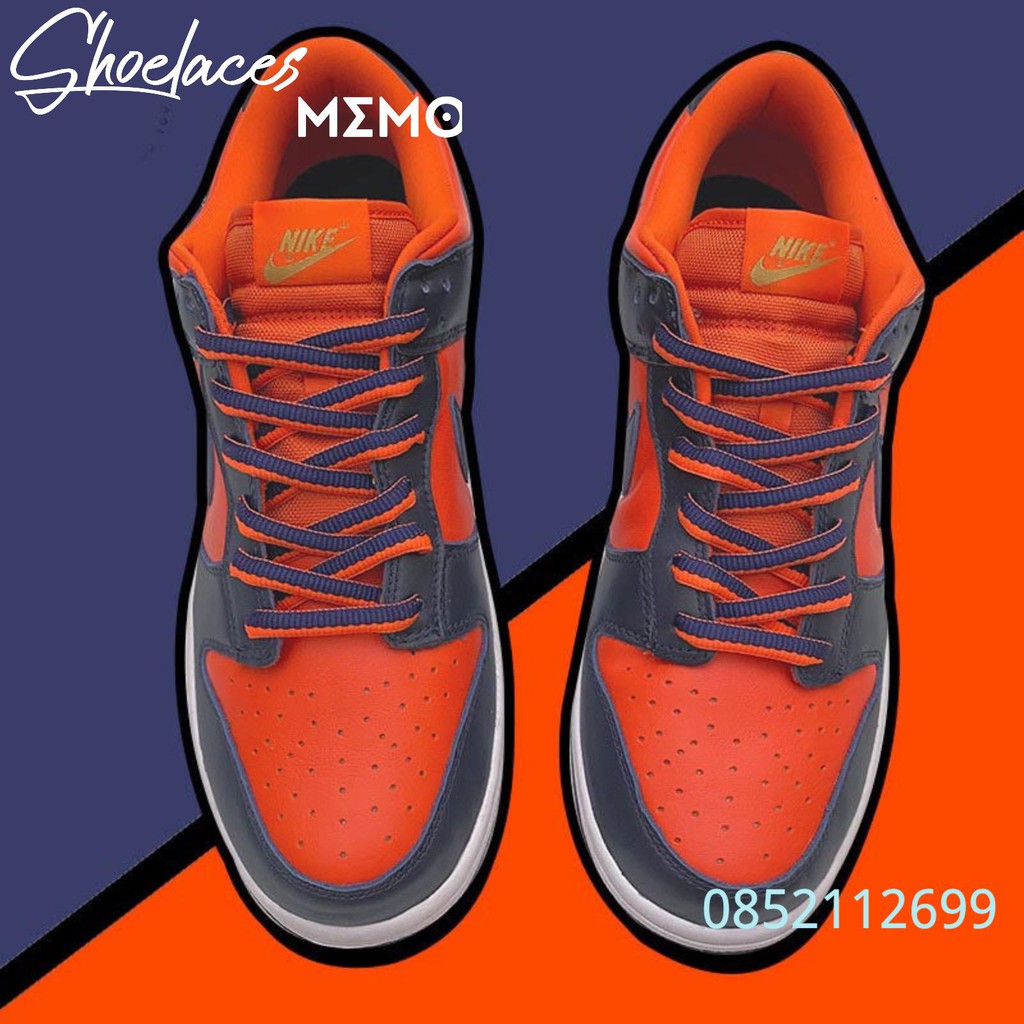 Dây Giày Oval Nike SB Dunks Cam Xanh-Nike Dunk Low Orange/Marine