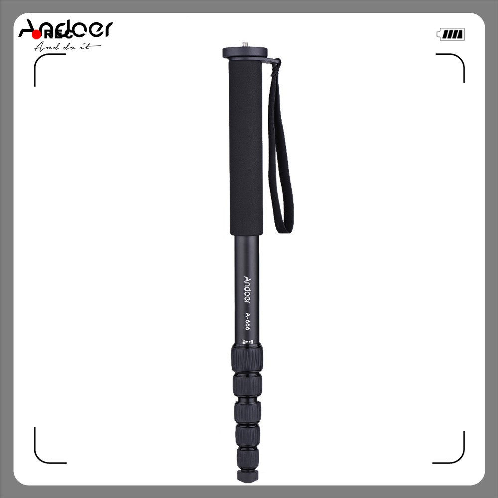 Chân Monopod Andoer A-666 181cm / 5.9ft 6 phân đoạn 10kg kèm túi đựng