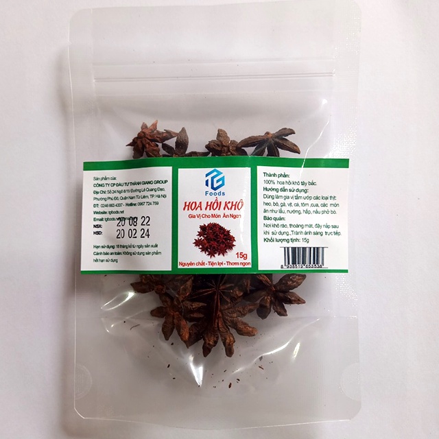 Hoa Hồi Khô Tây Bắc Tgfoods Túi 15g Cực Thơm