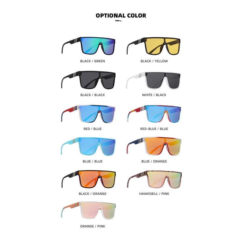 Kính Mát Chống Tia Cực Tím QS808 Phong Cách Âu Mỹ Mới Cho Nam Và Nữ