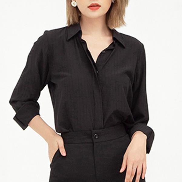 Áo sơ mi trắng nữ công sở dài tay cơ bản vải Lụa Xước Hàn Quốc Cao Cấp,  Sơ mi trắng công sở nữ dài tay - ASM07 | BigBuy360 - bigbuy360.vn