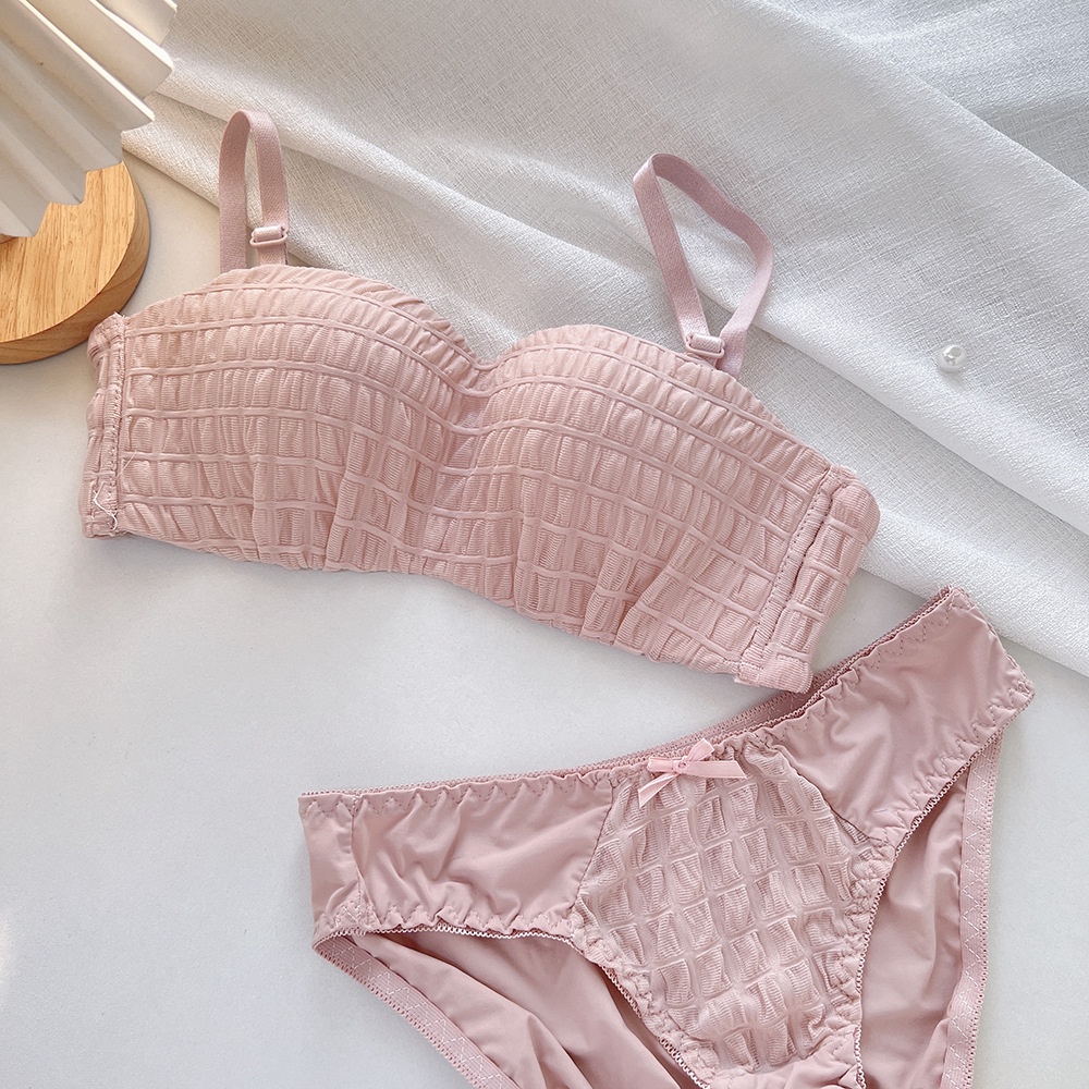 Áo Lót Ống Lưới Phồng Màu Trơn Quyến Rũ Chống Trượt Cho Nữ
