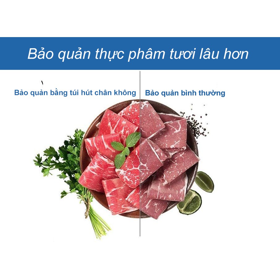 Túi hút chân không thực phẩm một mặt nhám dạng cuộn ELASHOUSE size 15x500cm dùng cho tất cả các loại máy hút chân không