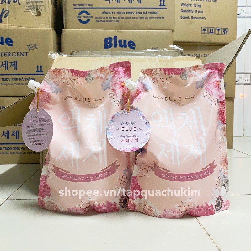 [FREESHIP] Nước giặt Blue Hàn Quốc Hương Thảo Mộc - Hương nước hoa thể tích 2000ml